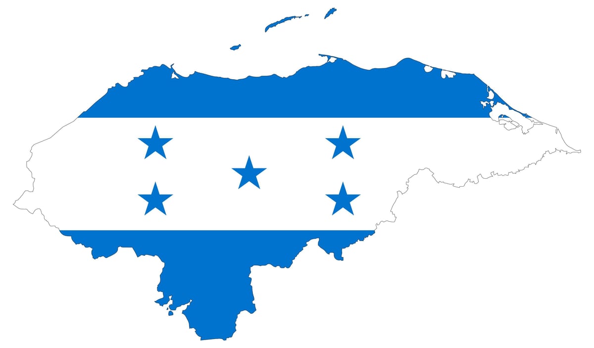 peta Honduras bendera