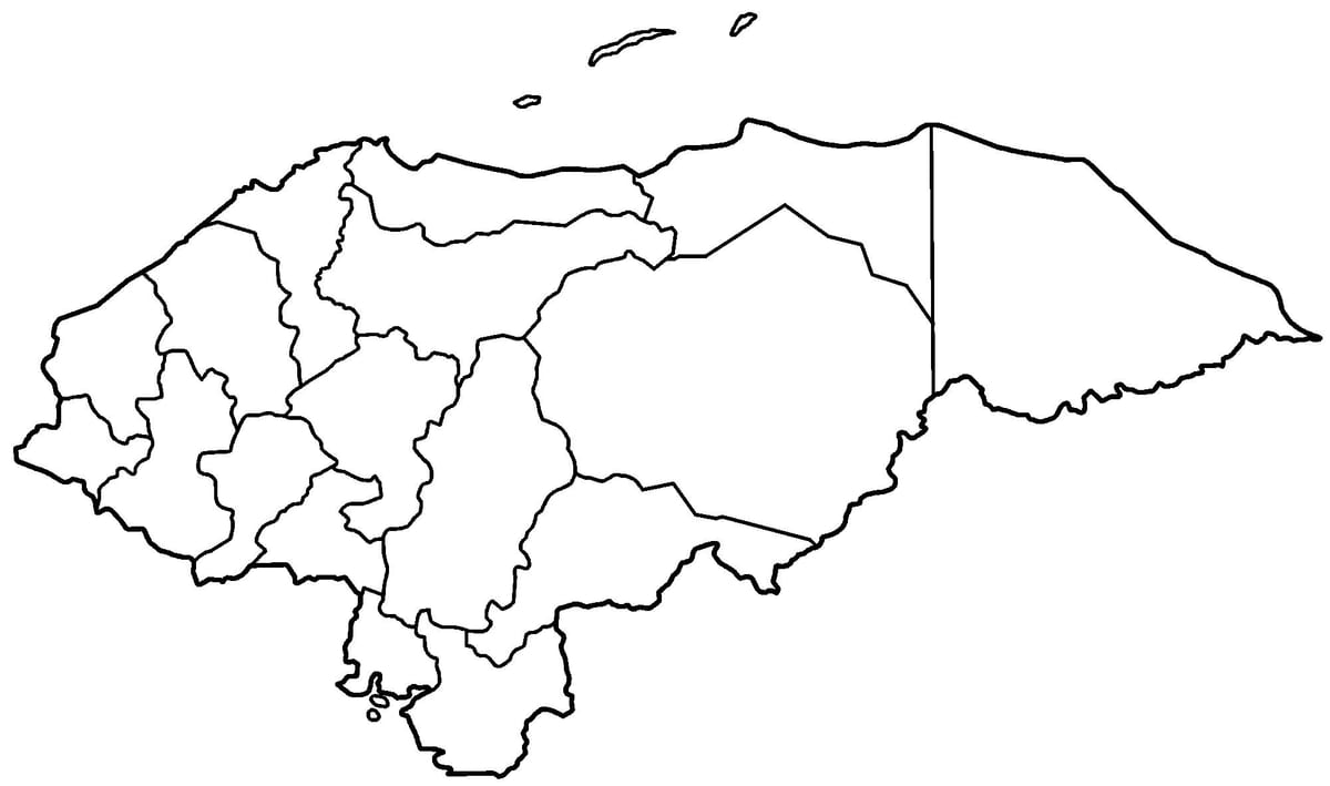 peta - peta kosong Honduras
