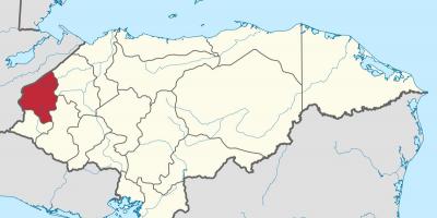 Peta copan Honduras