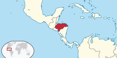 Peta Honduras benua