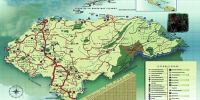 Peta Honduras geografi