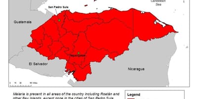 Peta Honduras malaria