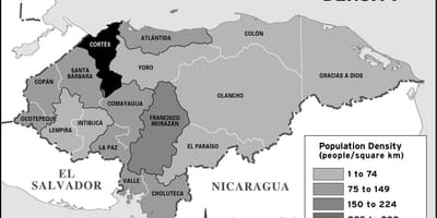 Peta Honduras penduduk