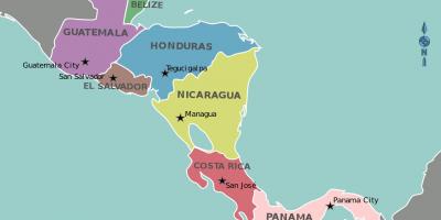 Peta Honduras peta amerika tengah