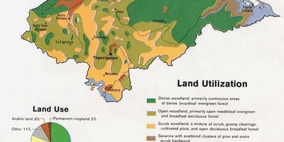 Peta gunung Honduras