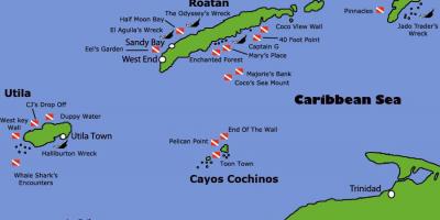 Pulau-pulau Honduras peta